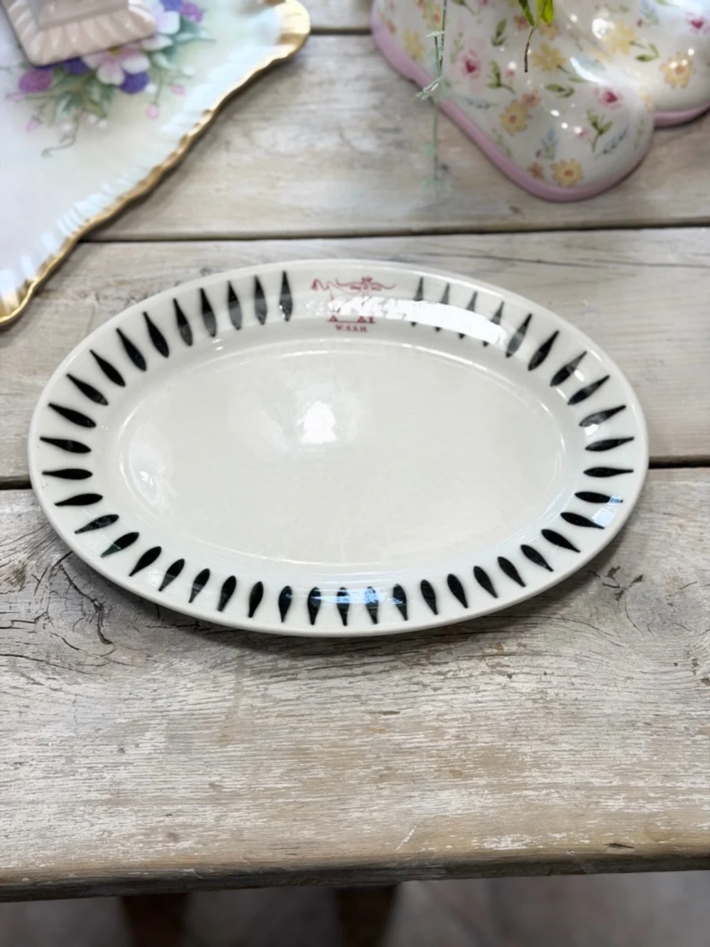 Vintage Jackson China WSSH Steak Platter. Collectible | Ceramic | 11 × 8 | USA